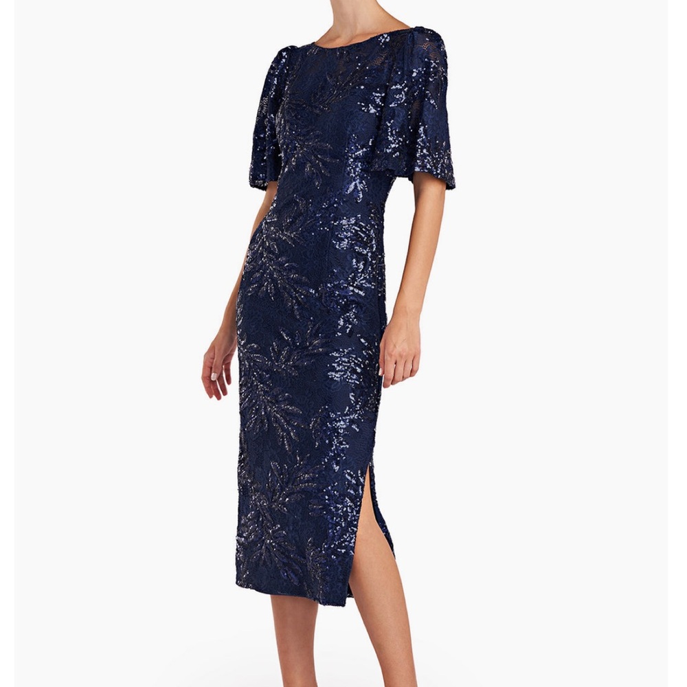 JS Collection ADEL TEA LENGTH DRESS - Picture 3 of 8